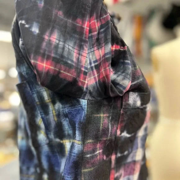 Patchwork Flannel Dress M - Picture 10 of 14
